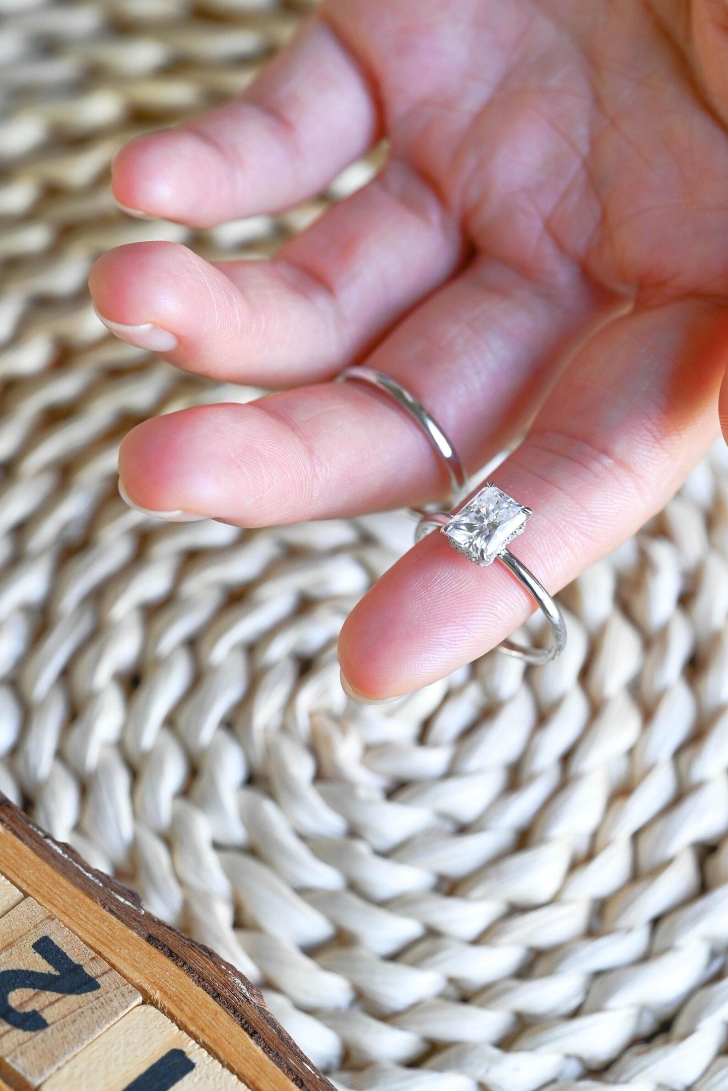 1.0 CT Round Solitaire Lab Grown Diamond Bridal Ring Set