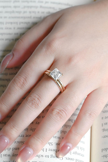 1.0 CT Round Solitaire Lab Grown Diamond Bridal Ring Set