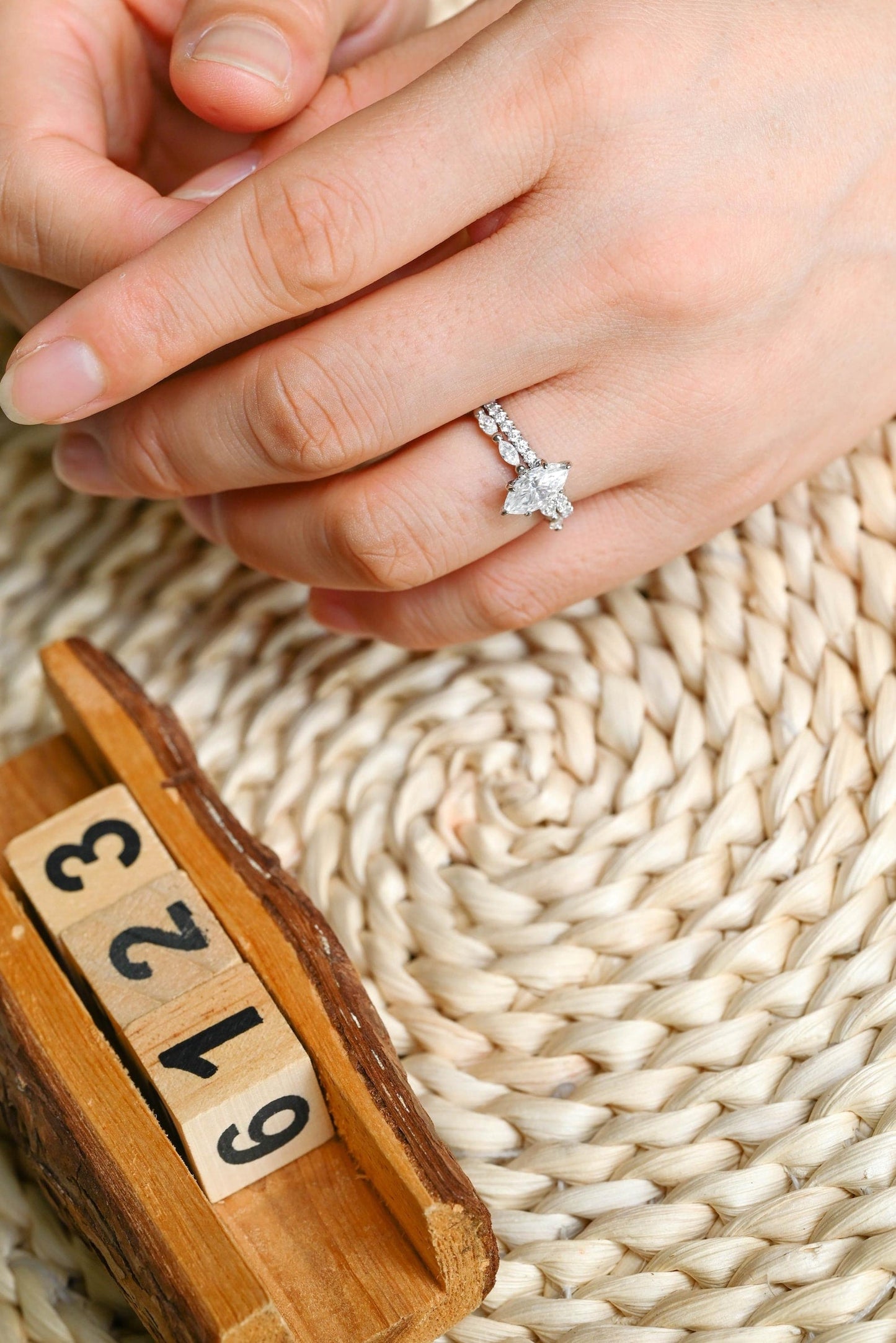 1.0 CT Round Solitaire Lab Grown Diamond Bridal Ring Set