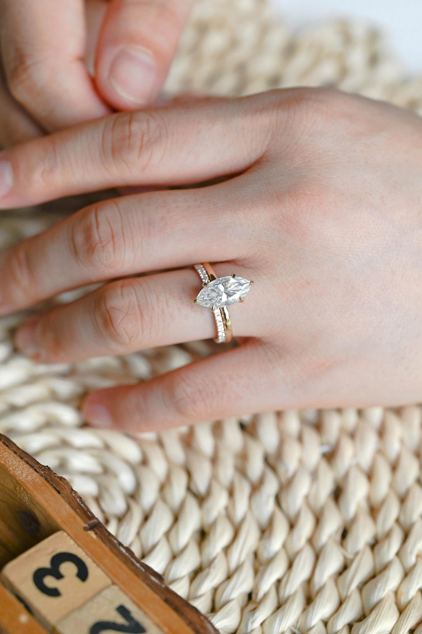 1.0 CT Round Solitaire Lab Grown Diamond Bridal Ring Set