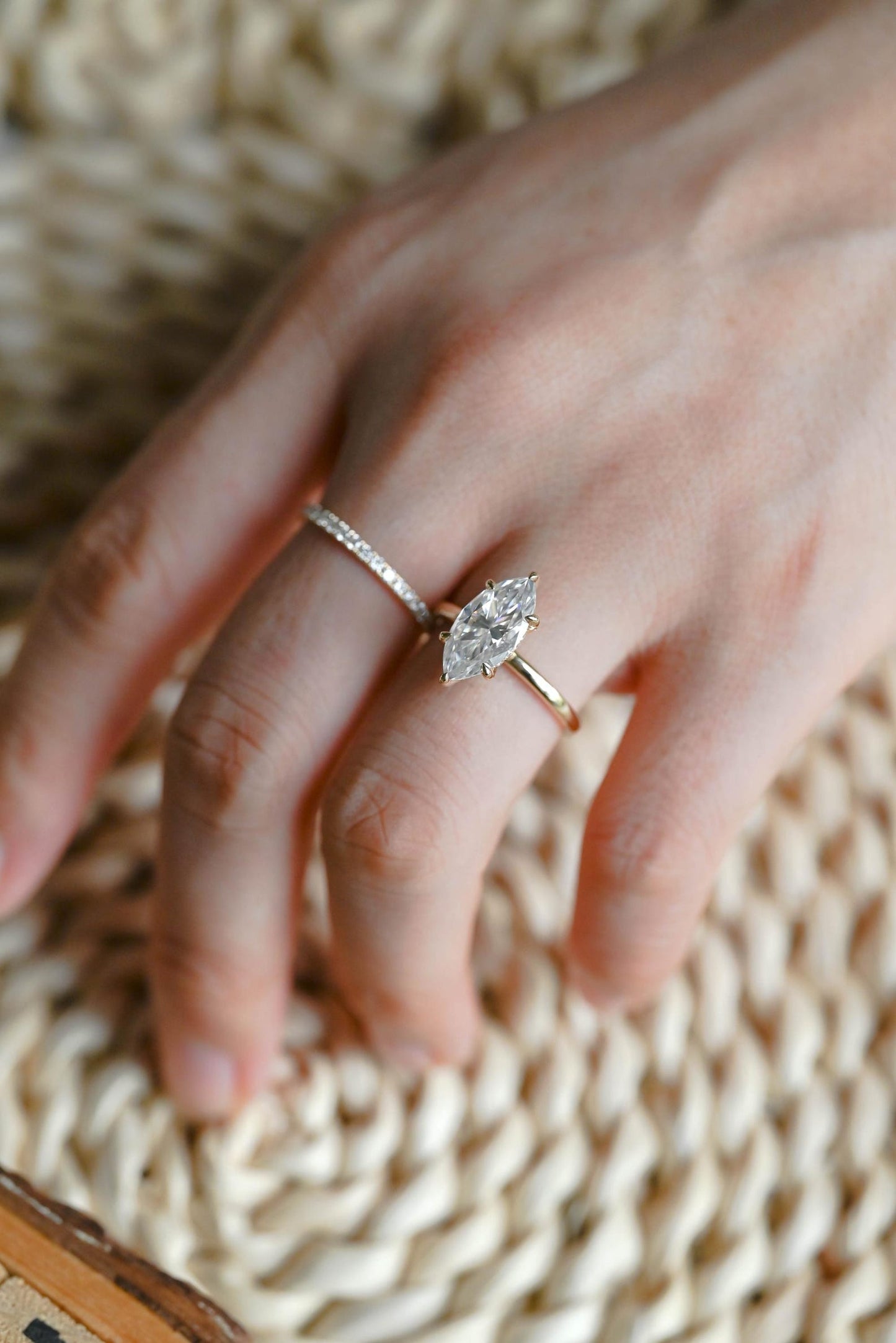 1.0 CT Round Solitaire Lab Grown Diamond Bridal Ring Set