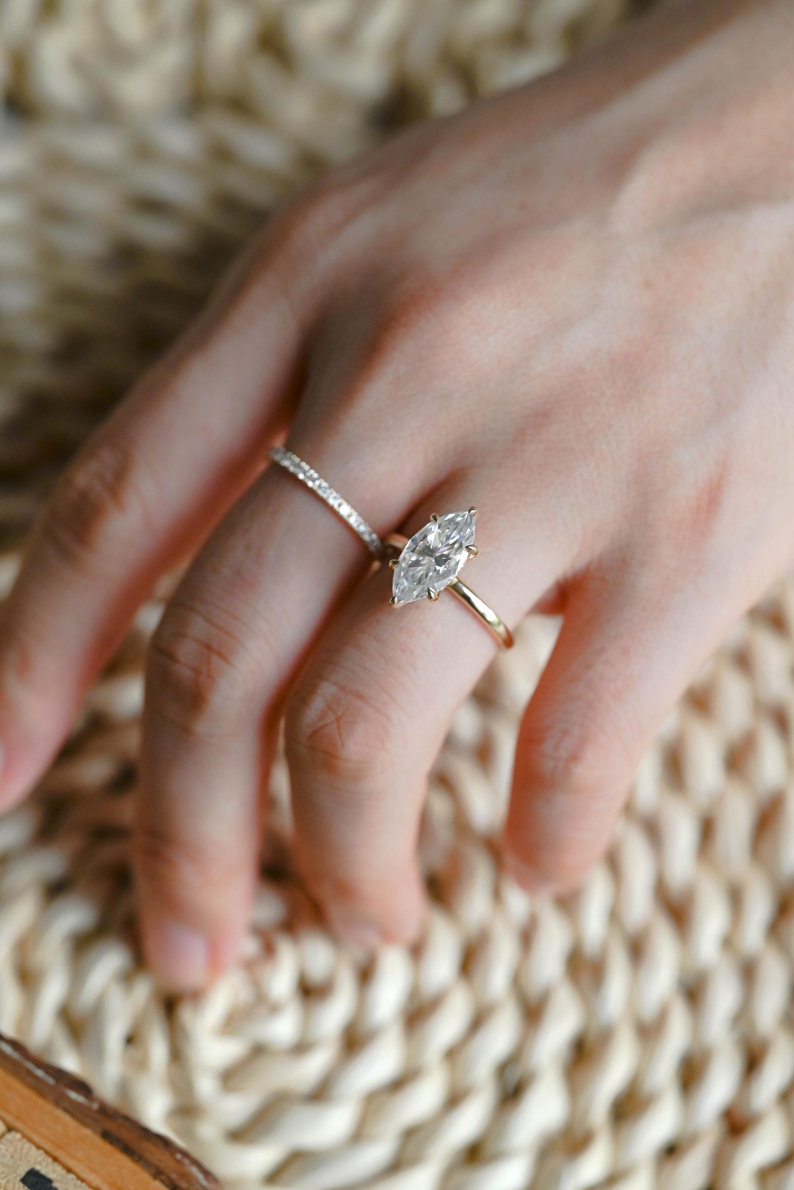 1.0 CT Round Solitaire Lab Grown Diamond Bridal Ring Set