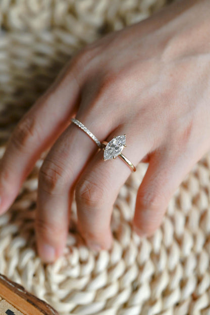 1.0 CT Round Solitaire Lab Grown Diamond Bridal Ring Set