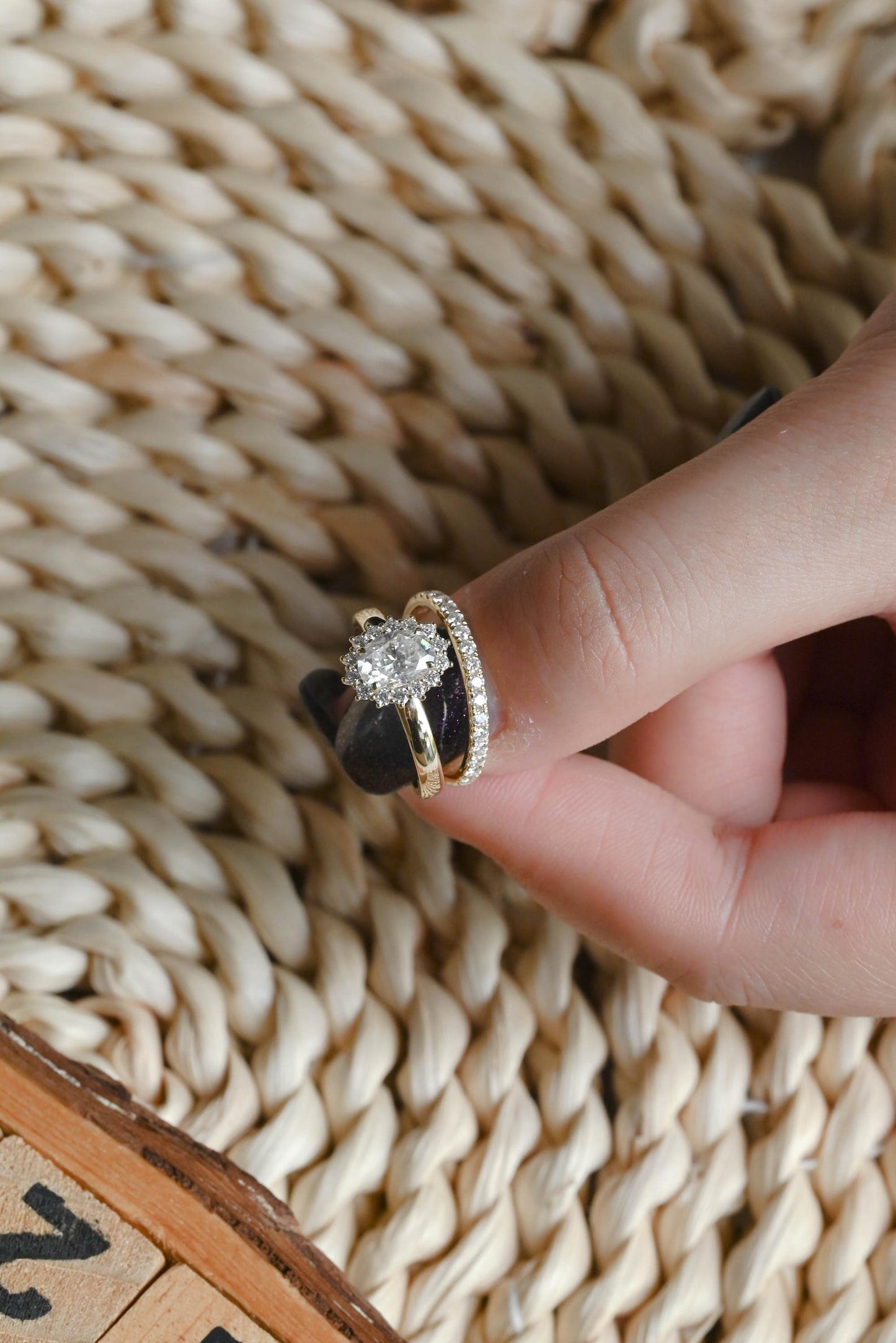 1.0 CT Round Solitaire Lab Grown Diamond Bridal Ring Set