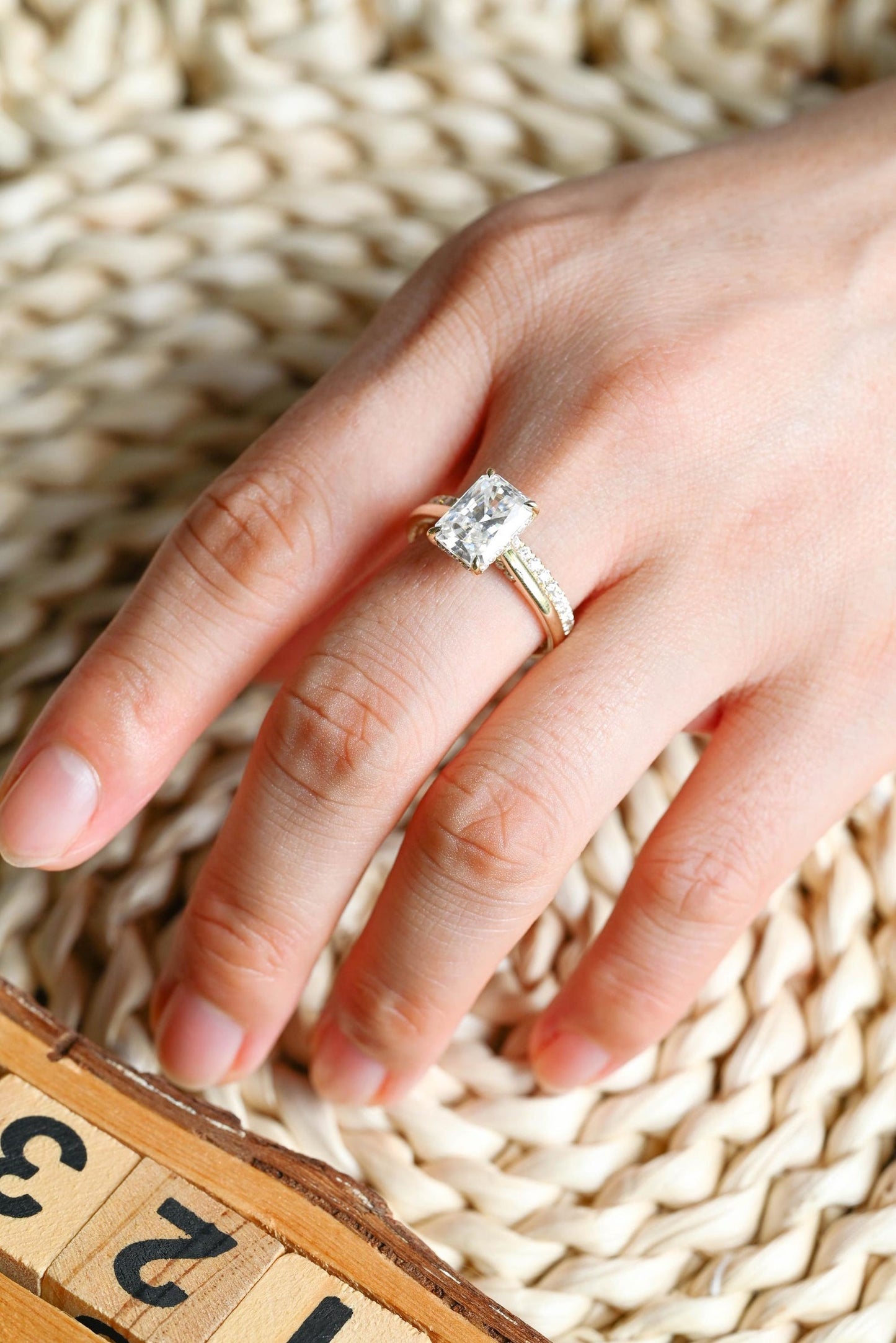 1.0 CT Round Solitaire Lab Grown Diamond Bridal Ring Set
