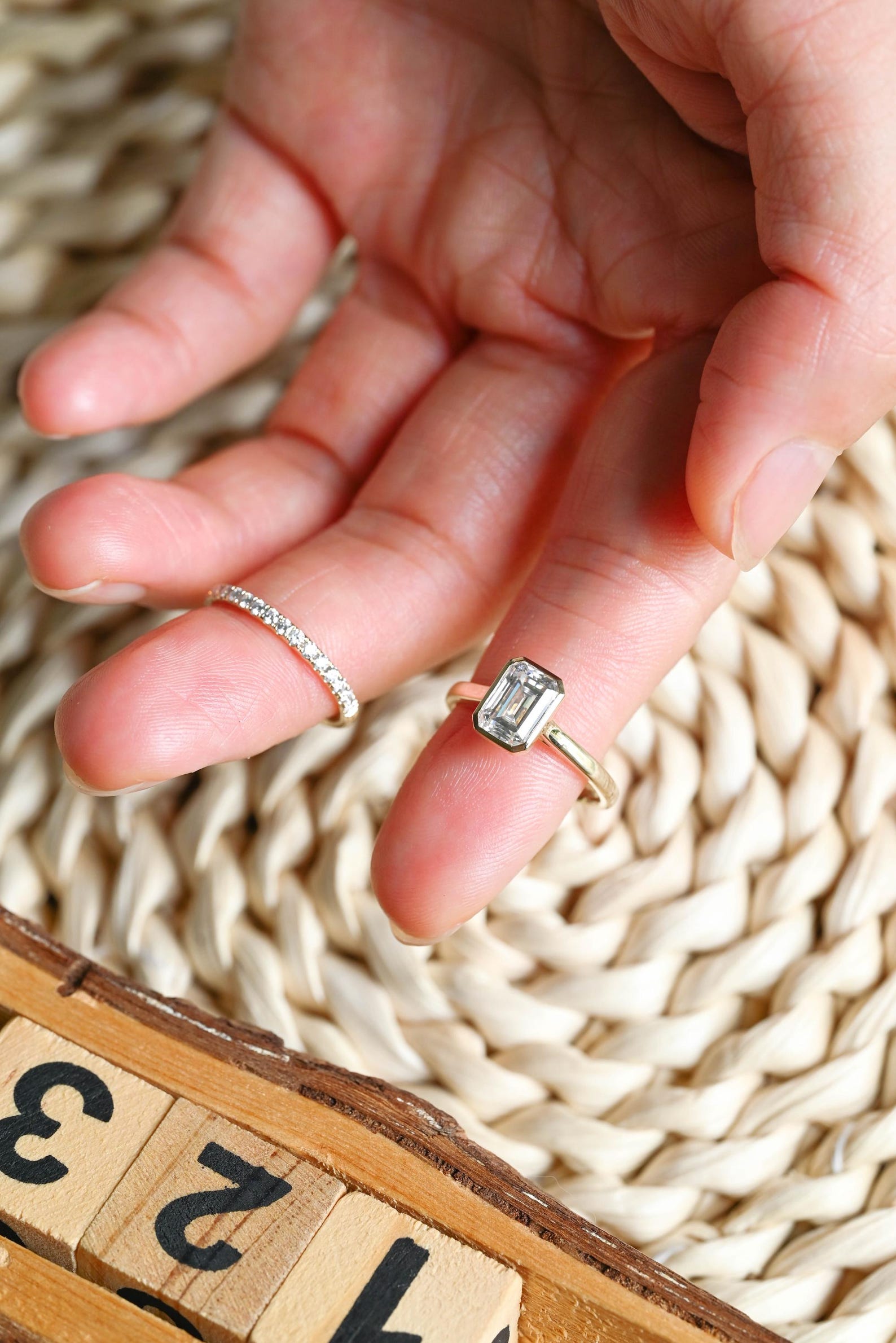 1.0 CT Round Solitaire Lab Grown Diamond Bridal Ring Set