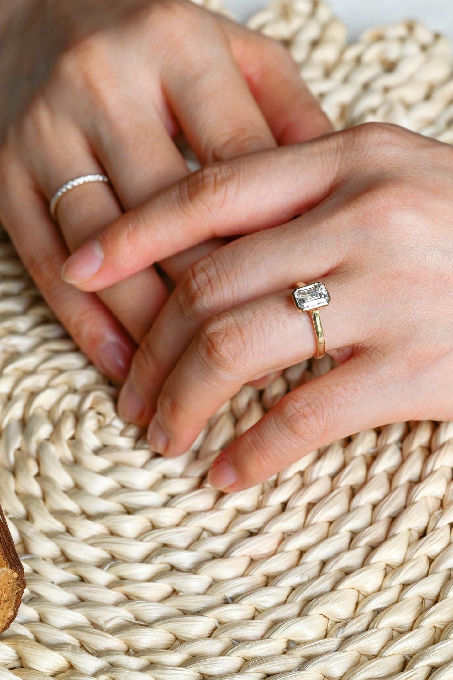 1.0 CT Round Solitaire Lab Grown Diamond Bridal Ring Set
