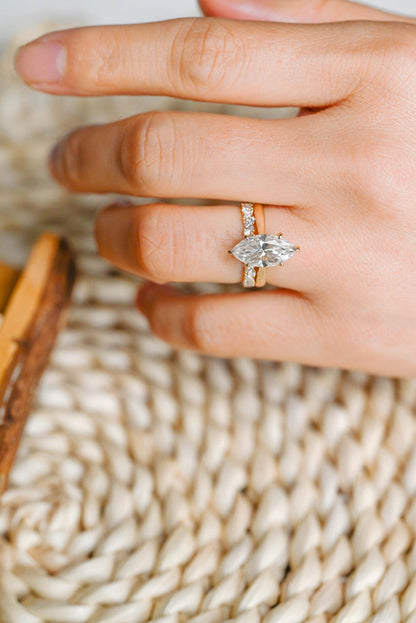 1.0 CT Round Solitaire Lab Grown Diamond Bridal Ring Set