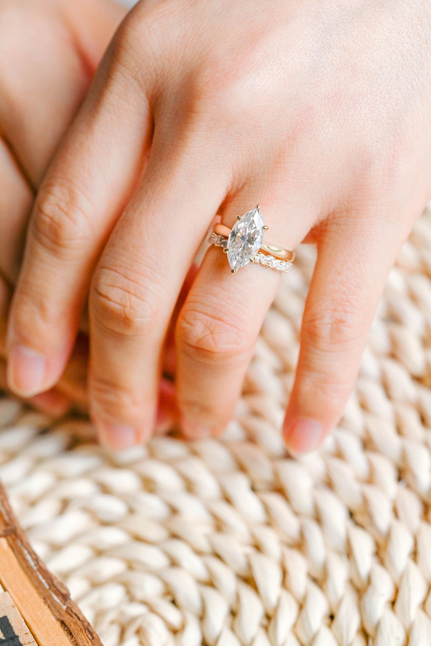 1.0 CT Round Solitaire Lab Grown Diamond Bridal Ring Set