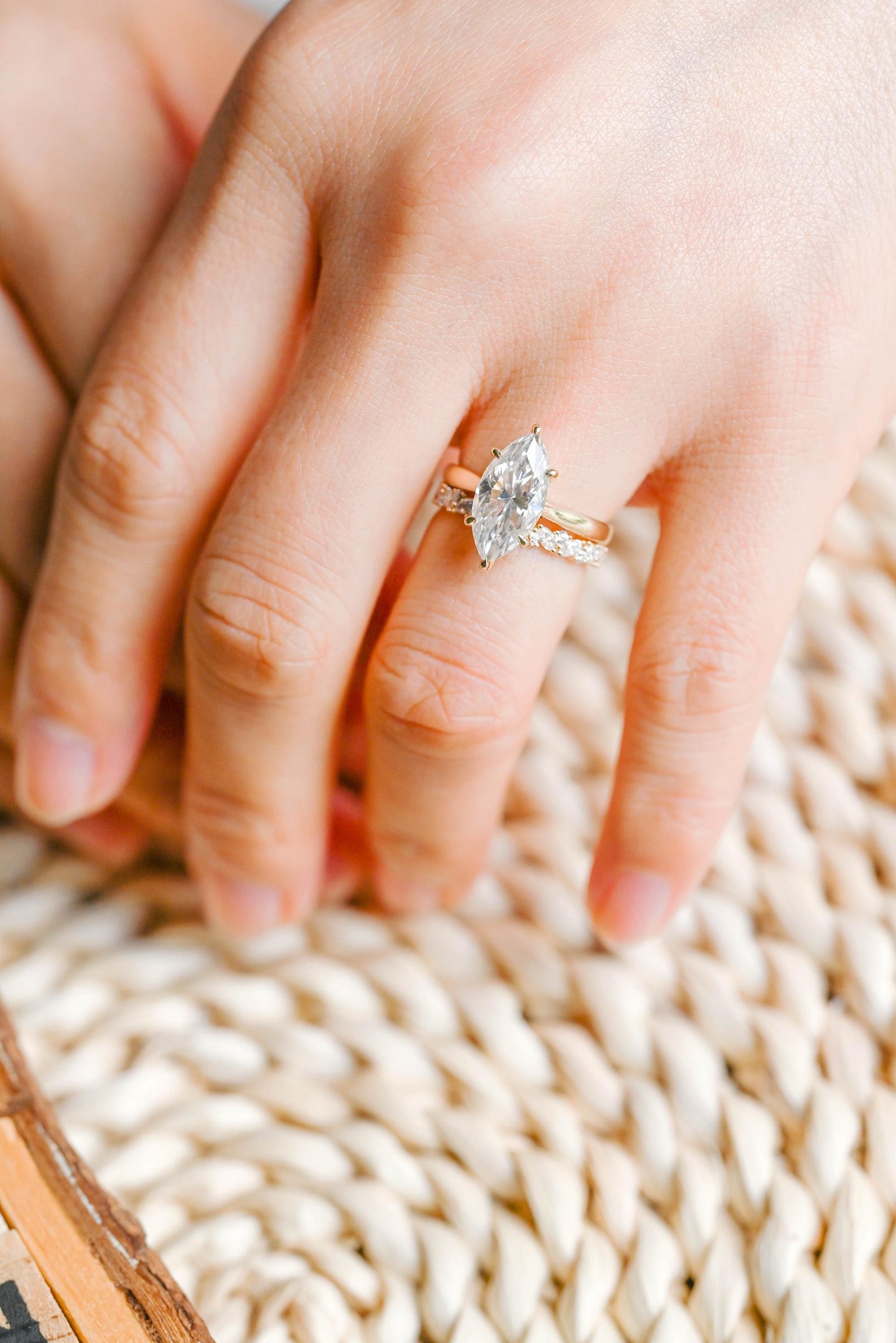 1.0 CT Round Solitaire Lab Grown Diamond Bridal Ring Set