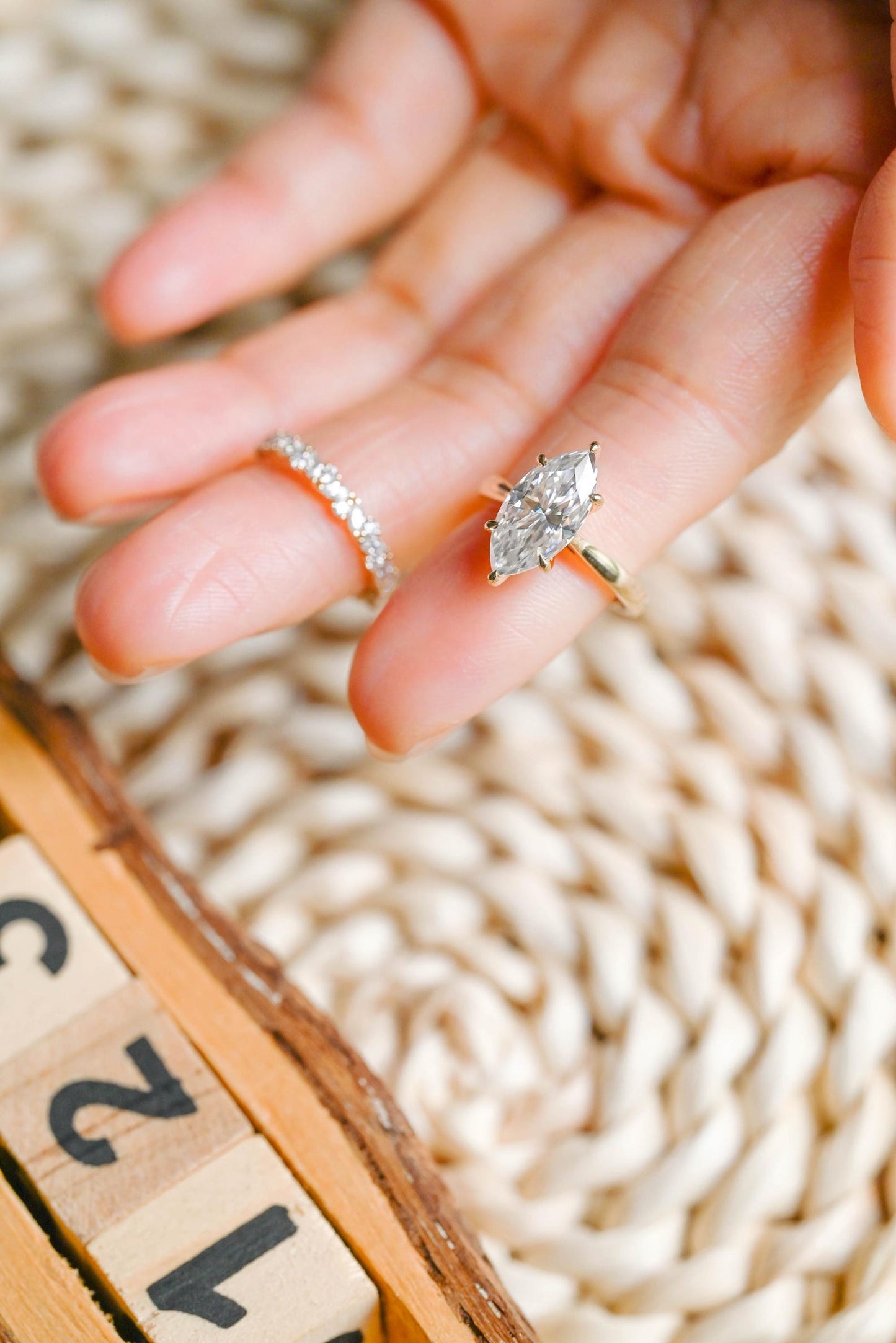 1.0 CT Round Solitaire Lab Grown Diamond Bridal Ring Set