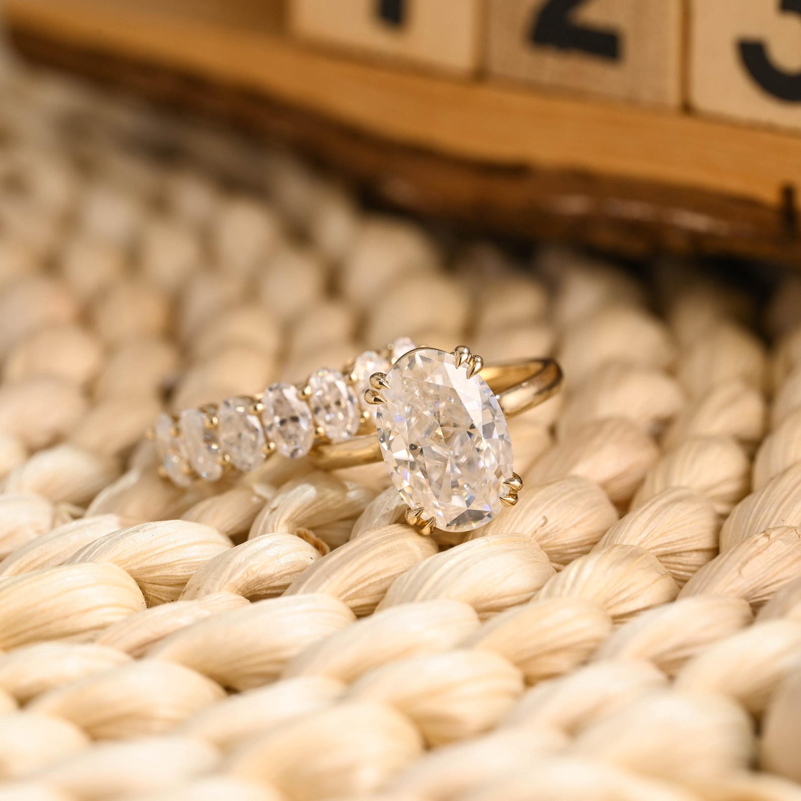 1.0 CT Round Solitaire Lab Grown Diamond Bridal Ring Set