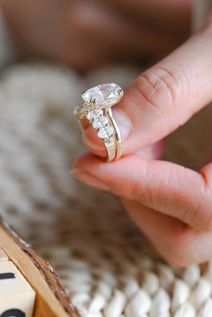 1.0 CT Round Solitaire Lab Grown Diamond Bridal Ring Set