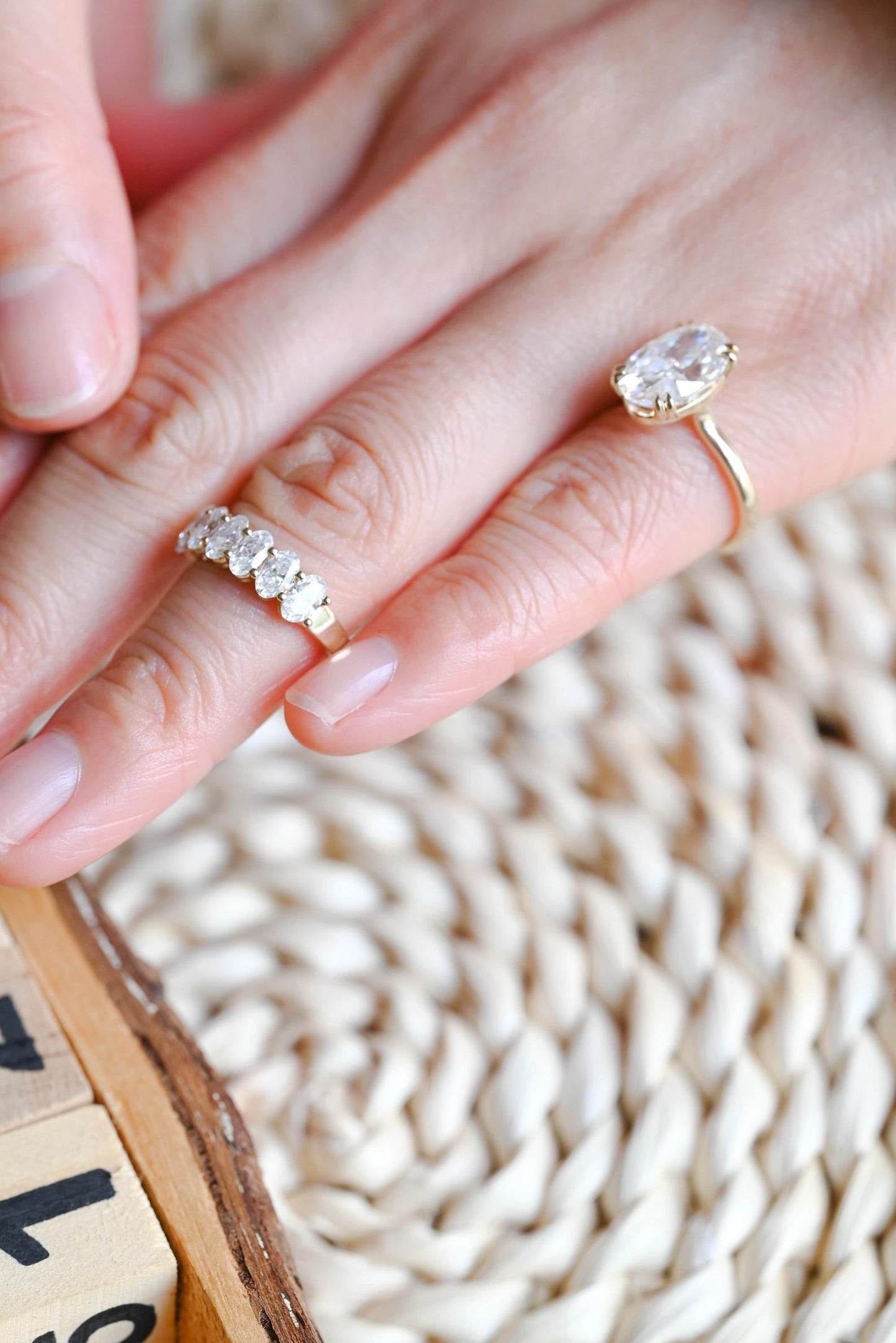 1.0 CT Round Solitaire Lab Grown Diamond Bridal Ring Set
