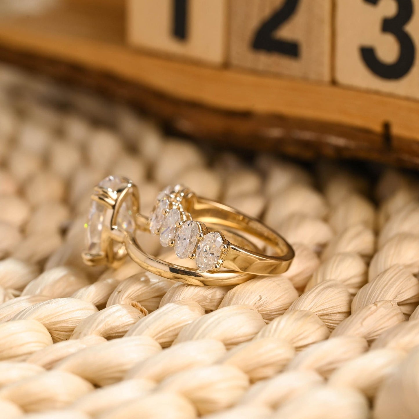 1.0 CT Round Solitaire Lab Grown Diamond Bridal Ring Set
