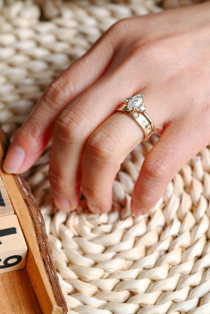 1.0 CT Round Solitaire Lab Grown Diamond Bridal Ring Set