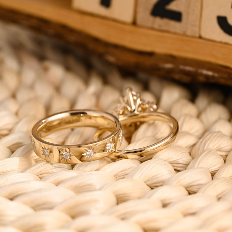 1.0 CT Round Solitaire Lab Grown Diamond Bridal Ring Set