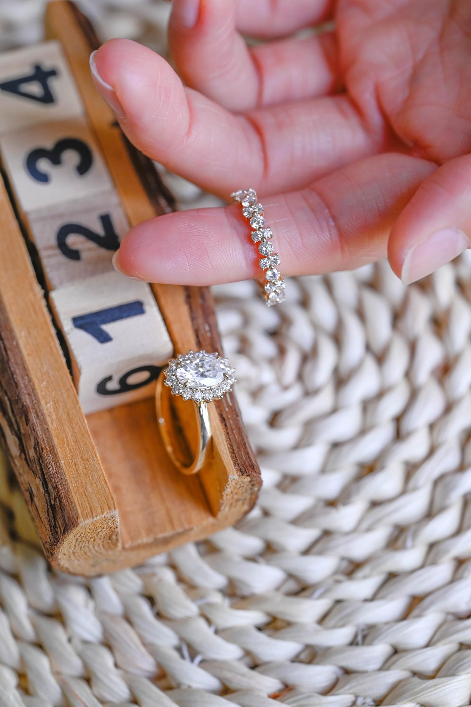 1.0 CT Round Solitaire Lab Grown Diamond Bridal Ring Set