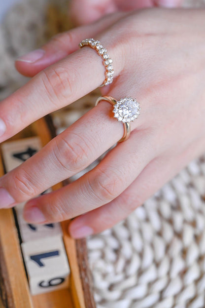 1.0 CT Round Solitaire Lab Grown Diamond Bridal Ring Set