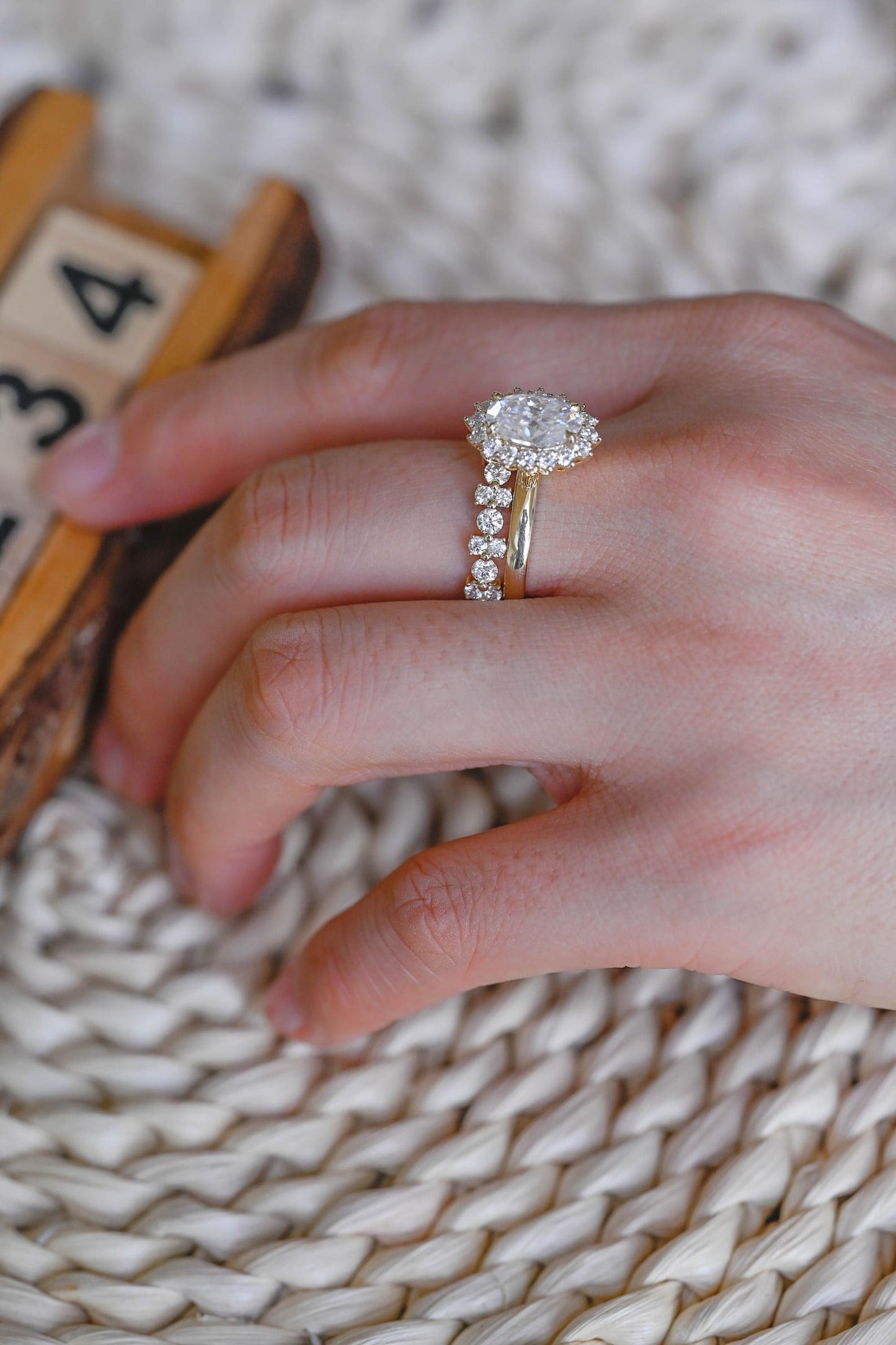 1.0 CT Round Solitaire Lab Grown Diamond Bridal Ring Set
