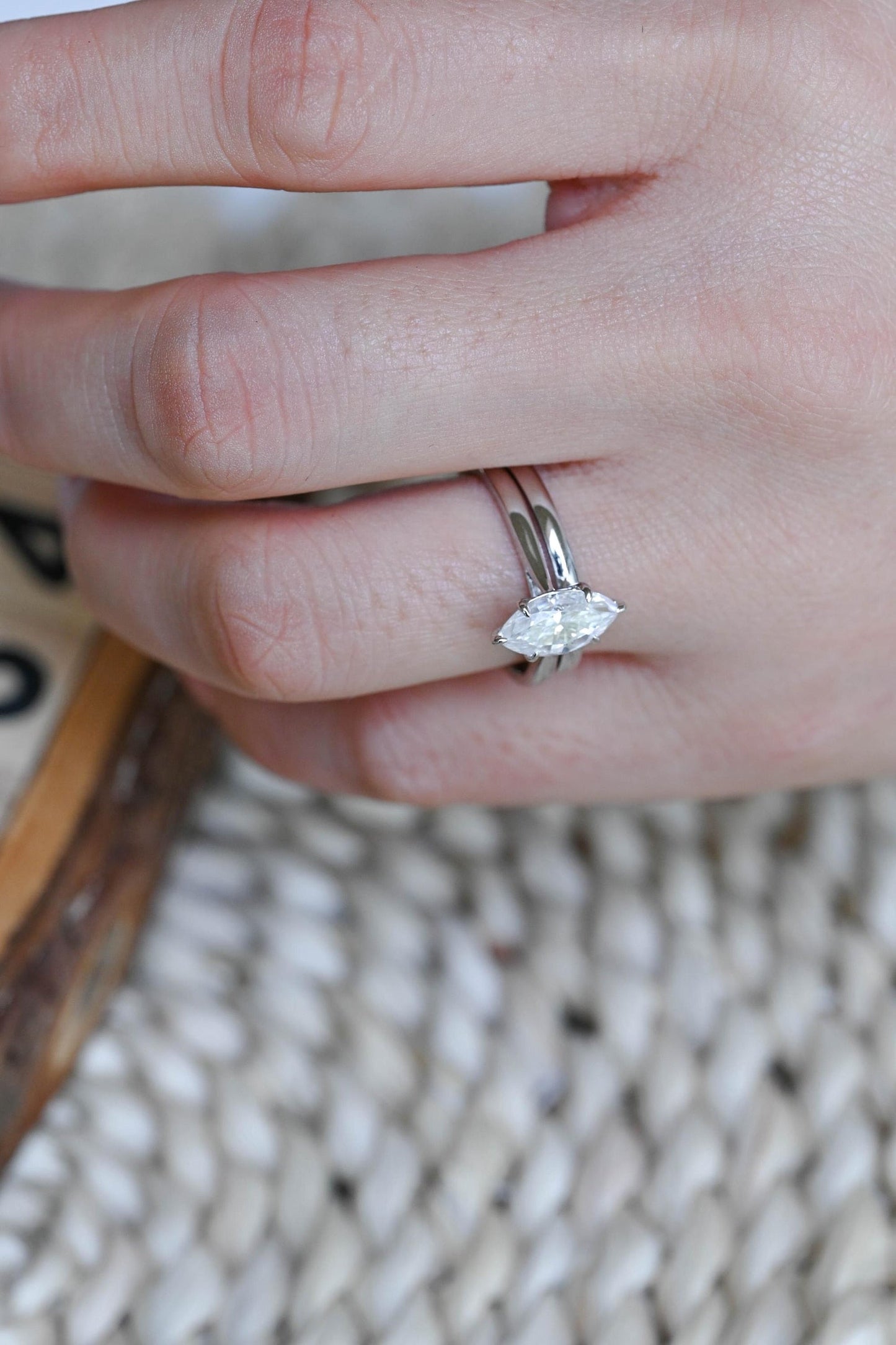 1.0 CT Round Solitaire Lab Grown Diamond Bridal Ring Set