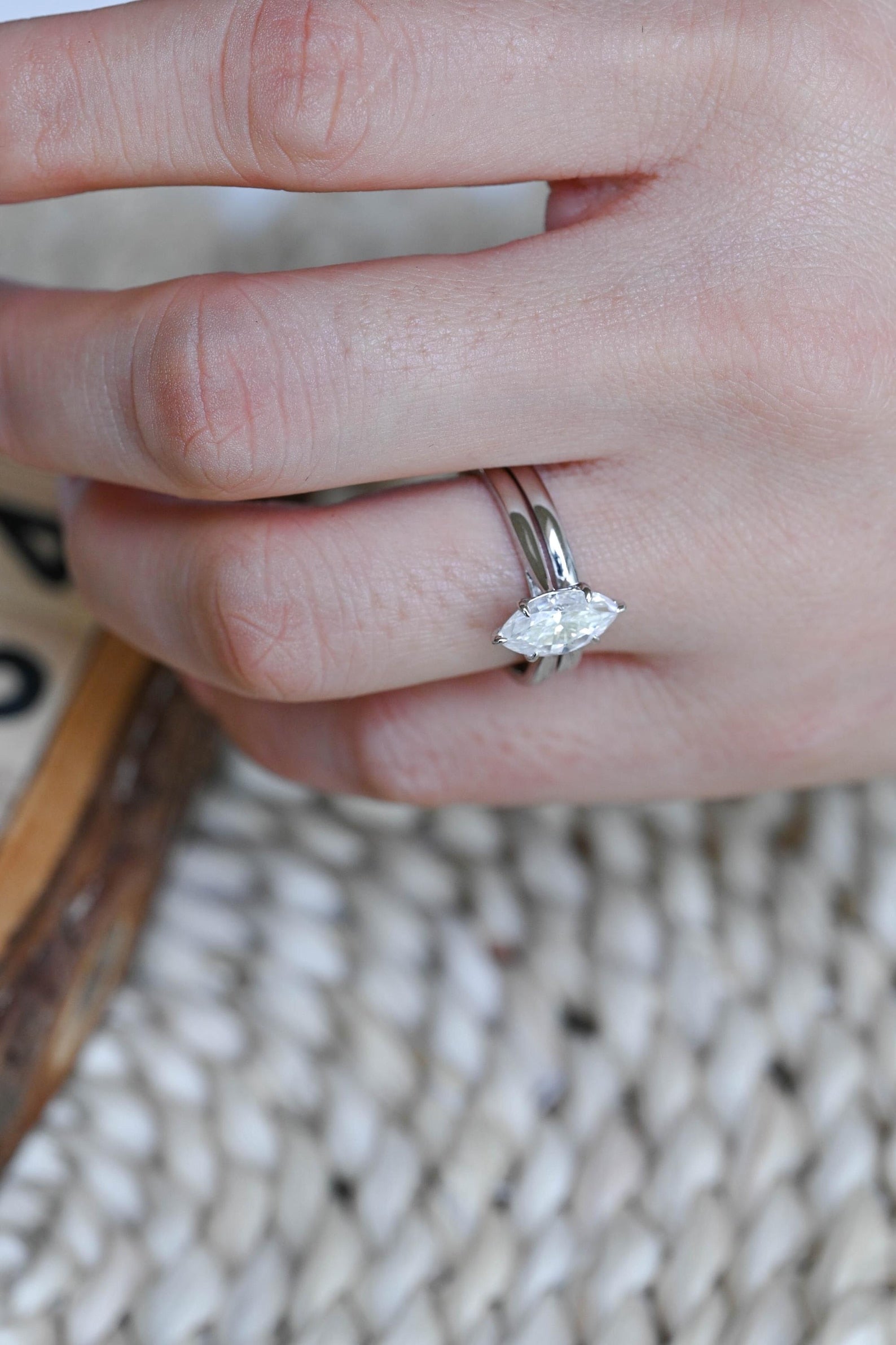 1.0 CT Round Solitaire Lab Grown Diamond Bridal Ring Set