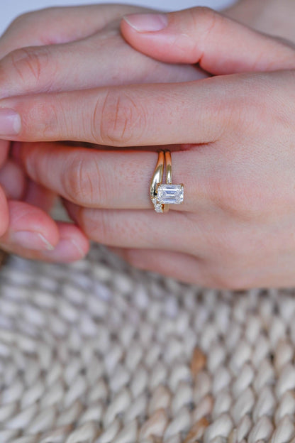 1.0 CT Round Solitaire Lab Grown Diamond Bridal Ring Set