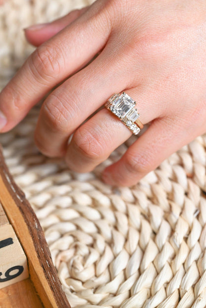 1.0 CT Round Solitaire Lab Grown Diamond Bridal Ring Set