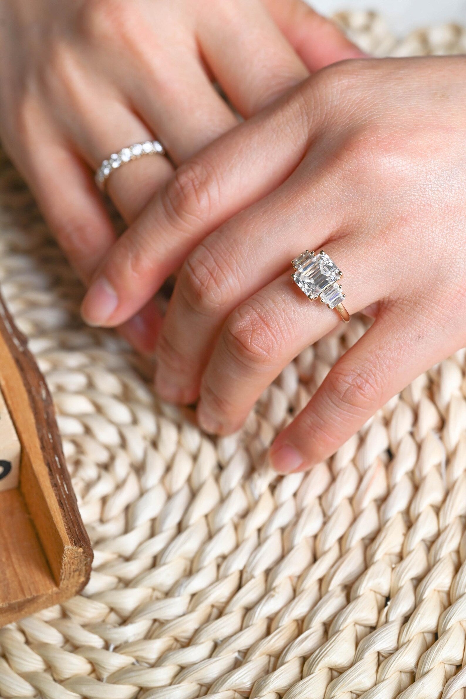 1.0 CT Round Solitaire Lab Grown Diamond Bridal Ring Set