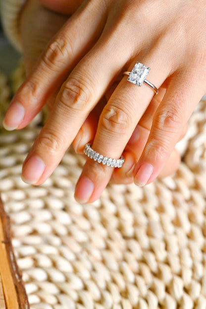 1.0 CT Round Solitaire Lab Grown Diamond Bridal Ring Set