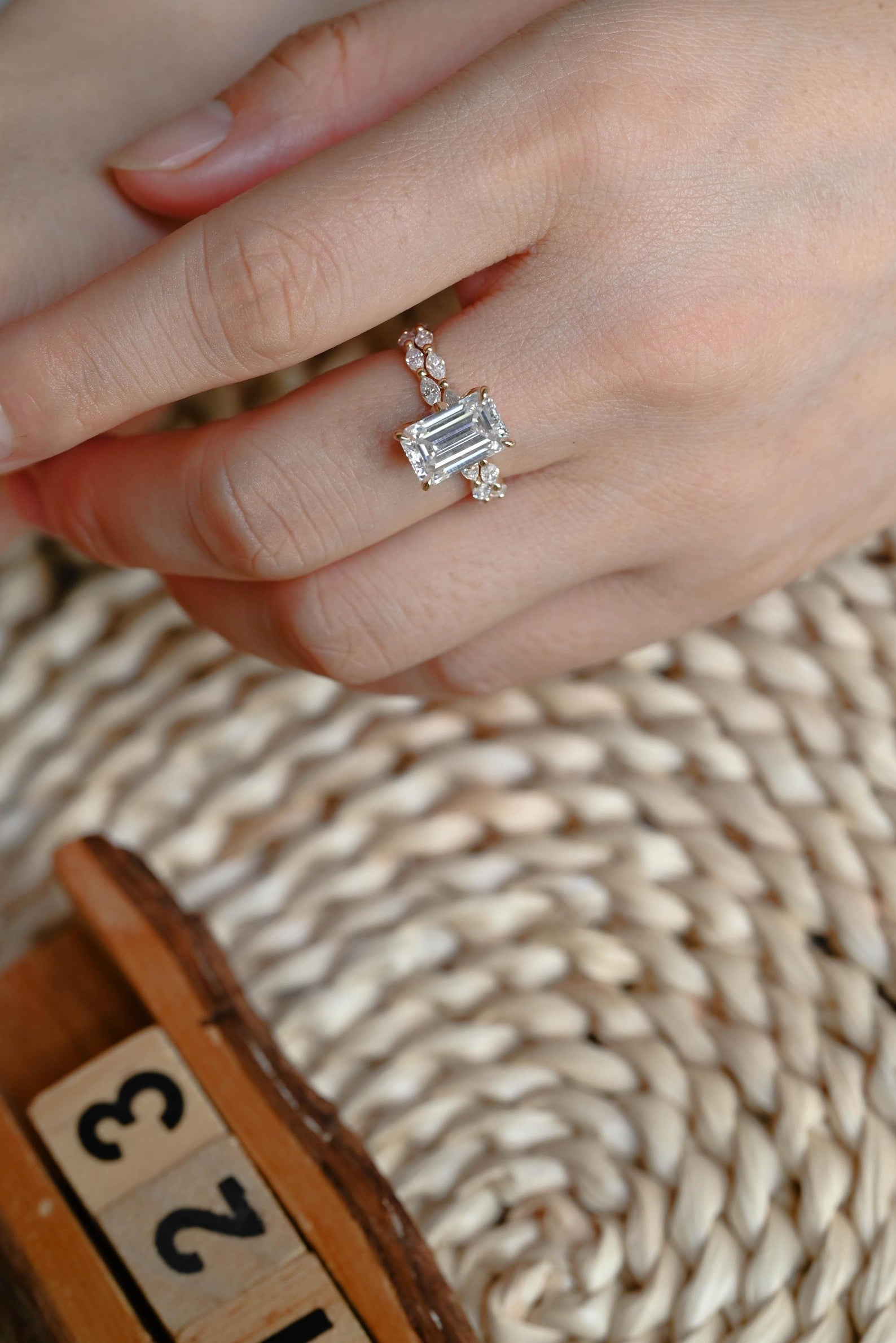 1.0 CT Round Solitaire Lab Grown Diamond Bridal Ring Set