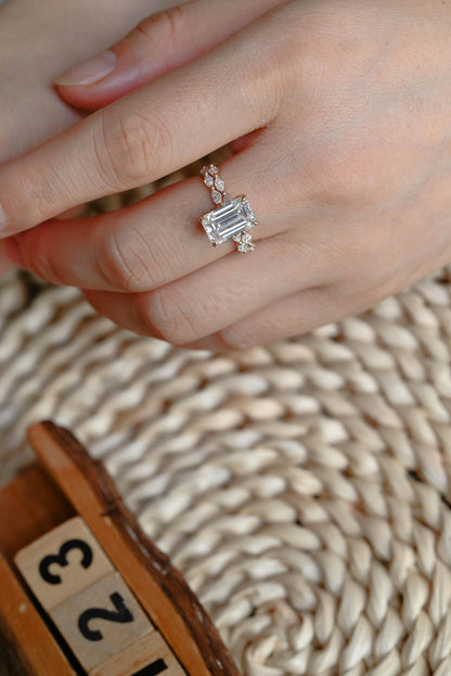 1.0 CT Round Solitaire Lab Grown Diamond Bridal Ring Set