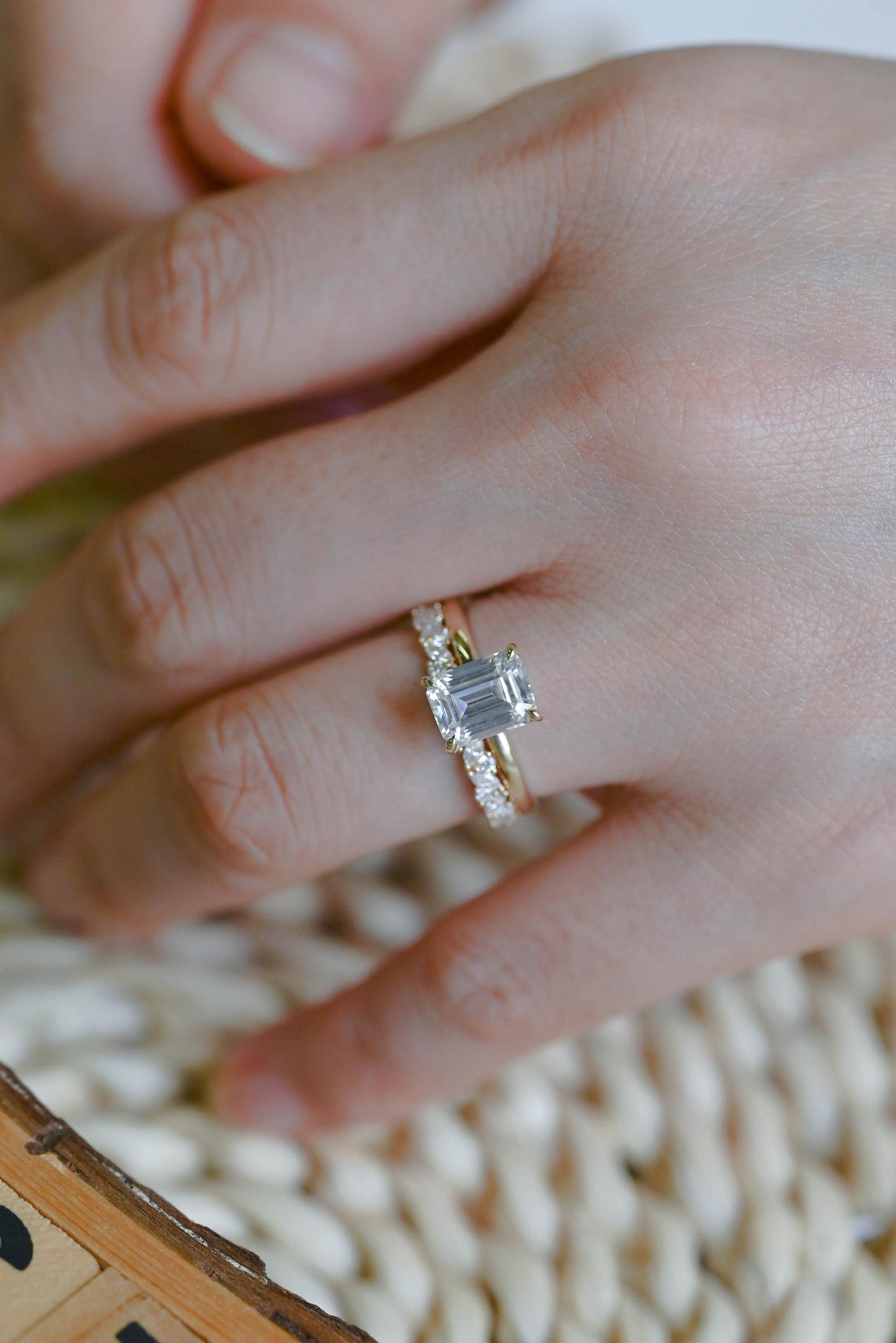 1.0 CT Round Solitaire Lab Grown Diamond Bridal Ring Set