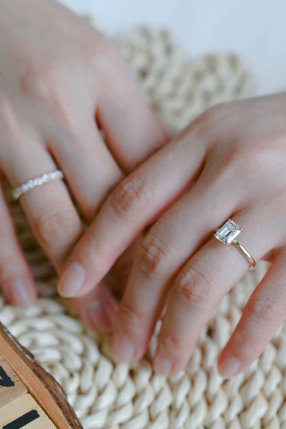 1.0 CT Round Solitaire Lab Grown Diamond Bridal Ring Set