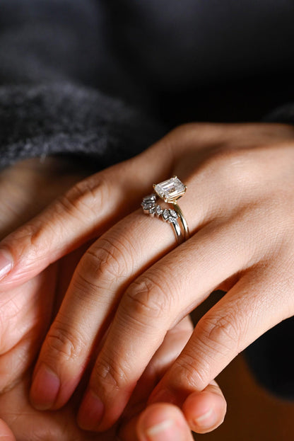 1.0 CT Round Solitaire Lab Grown Diamond Bridal Ring Set