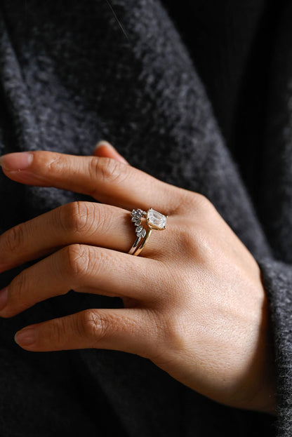 1.0 CT Round Solitaire Lab Grown Diamond Bridal Ring Set
