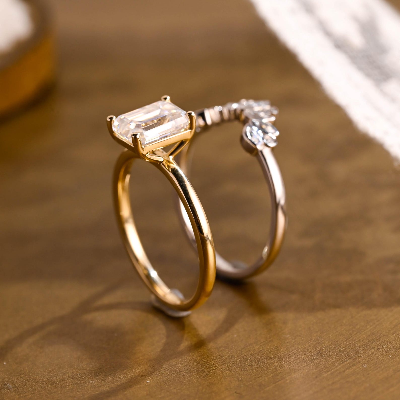 1.0 CT Round Solitaire Lab Grown Diamond Bridal Ring Set