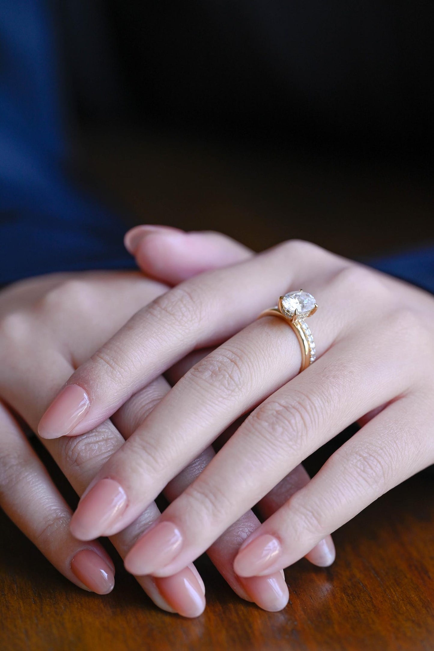 1.0 CT Round Solitaire Lab Grown Diamond Bridal Ring Set