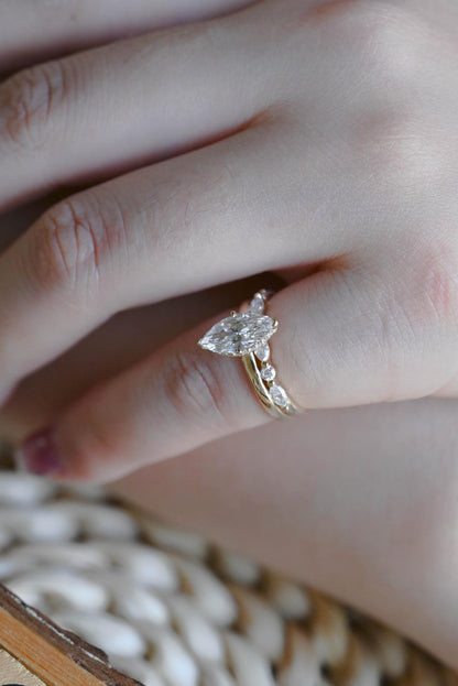 1.0 CT Round Solitaire Lab Grown Diamond Bridal Ring Set