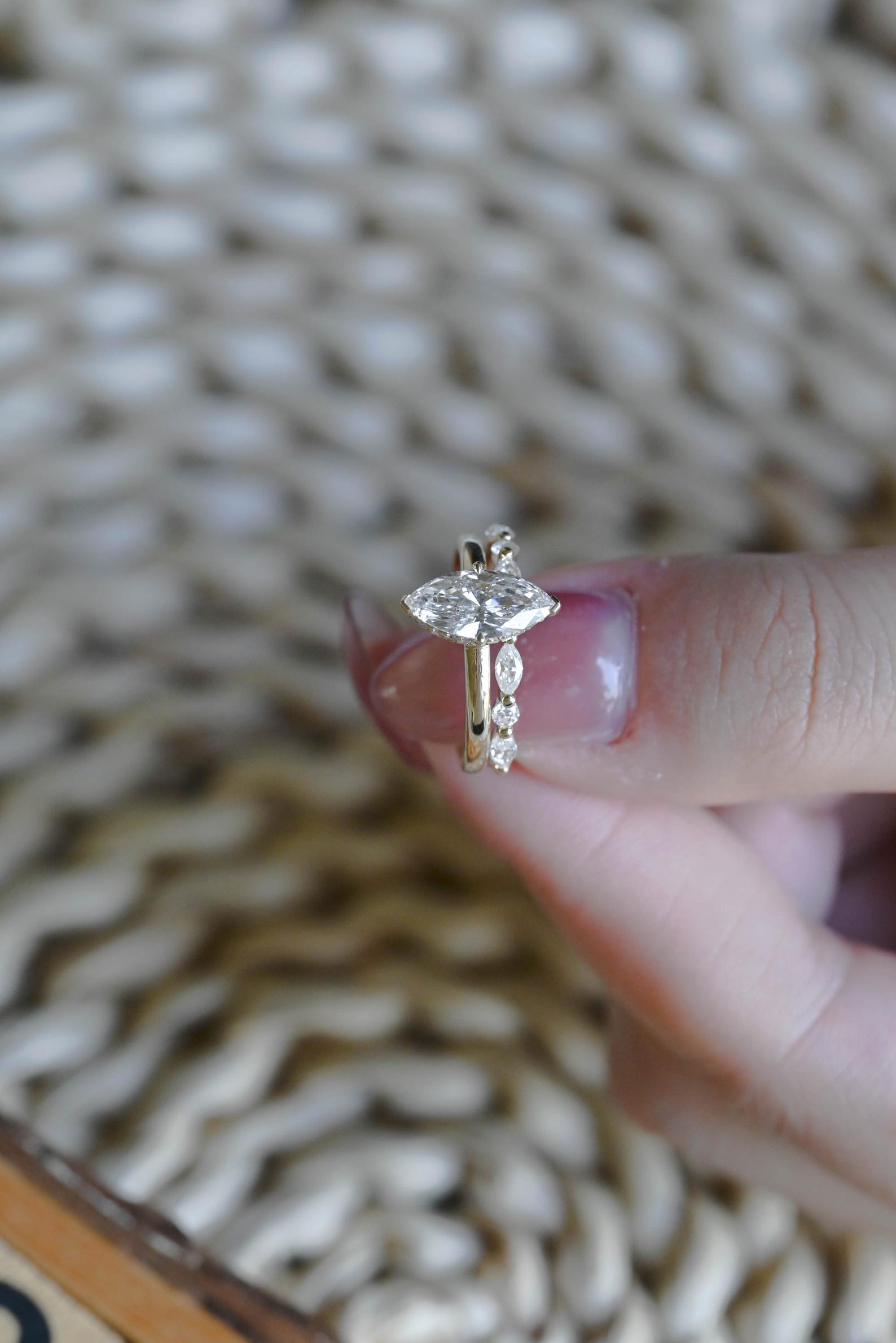 1.0 CT Round Solitaire Lab Grown Diamond Bridal Ring Set