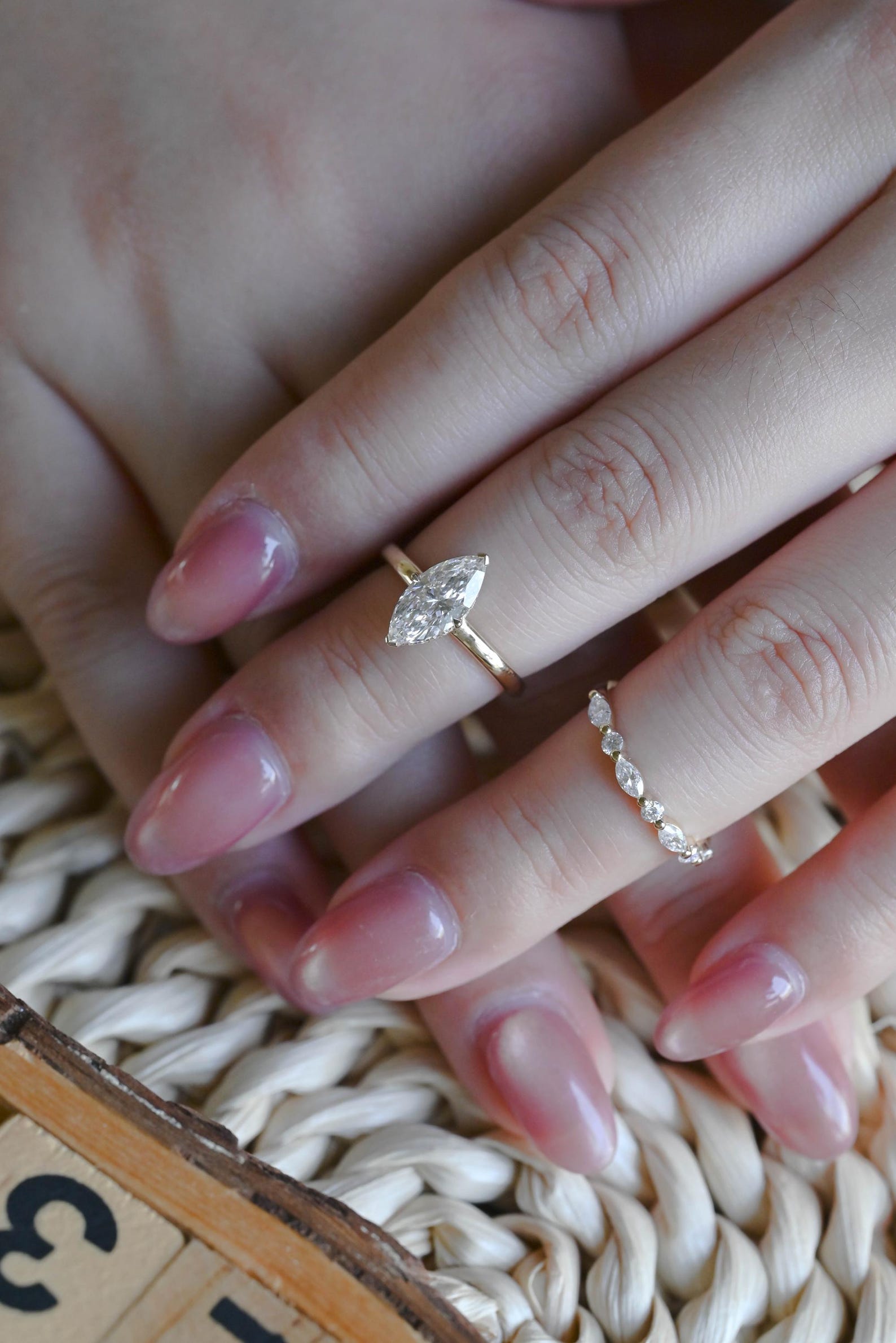 1.0 CT Round Solitaire Lab Grown Diamond Bridal Ring Set