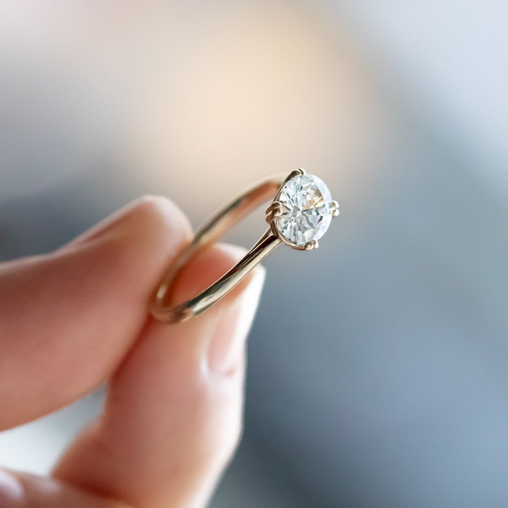 2 CT Round Three Stones Lab Grown Diamond Engagement Ring