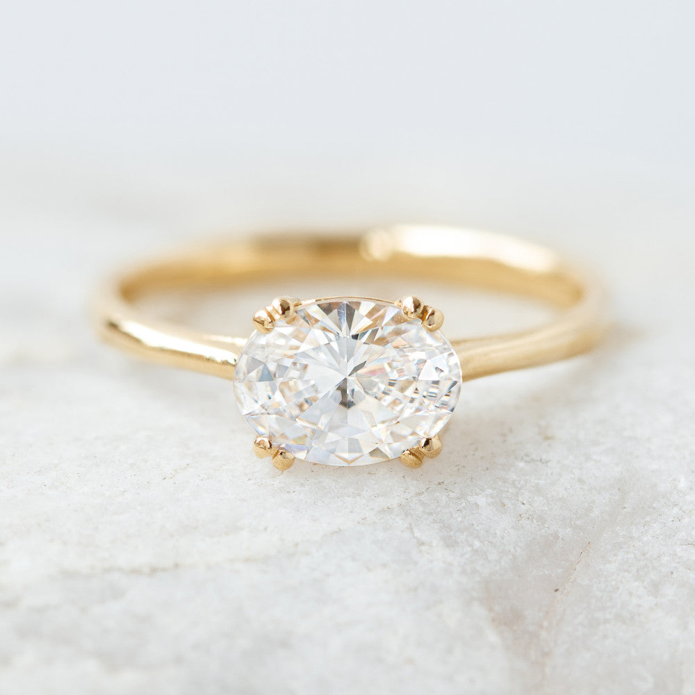 2 CT Round Three Stones Lab Grown Diamond Engagement Ring