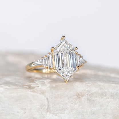 2 CT Round Three Stones Lab Grown Diamond Engagement Ring