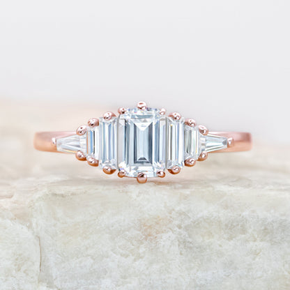 2 CT Round Three Stones Lab Grown Diamond Engagement Ring