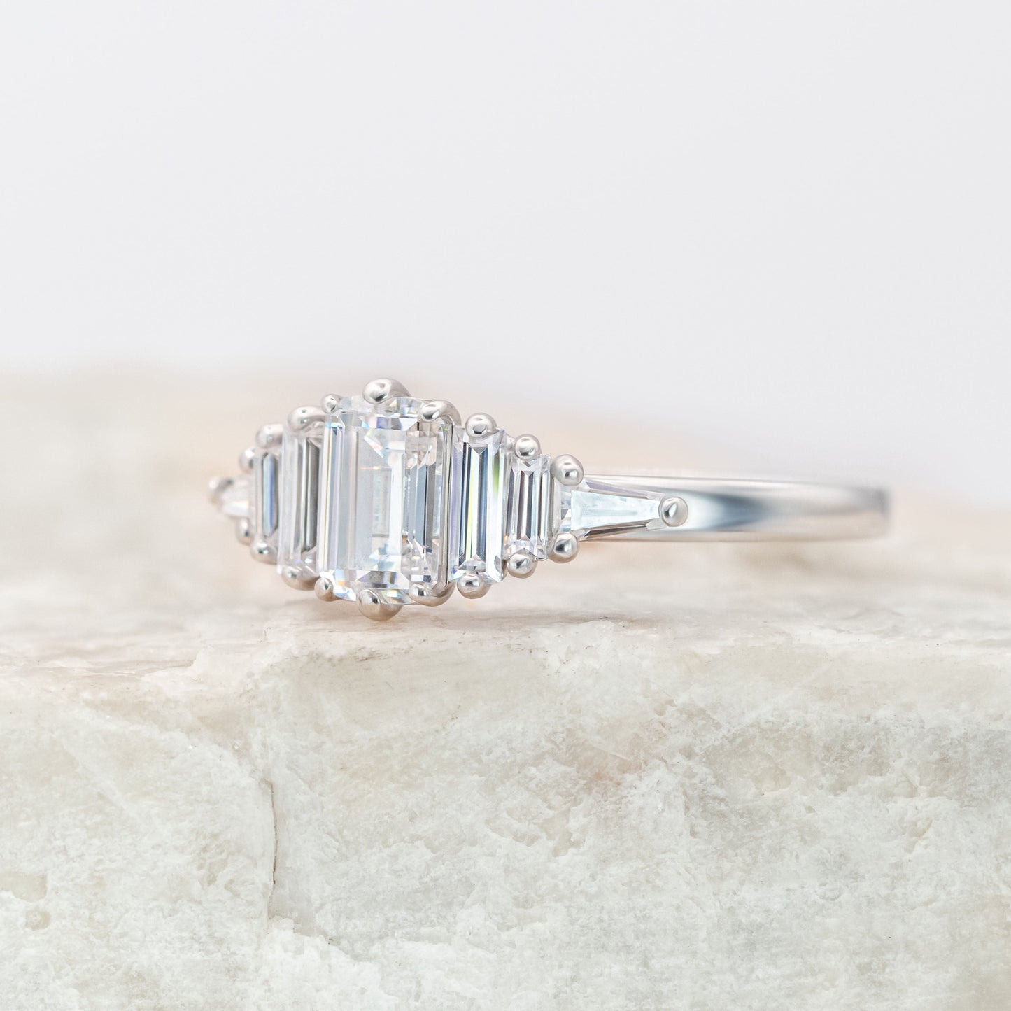 2 CT Round Three Stones Lab Grown Diamond Engagement Ring