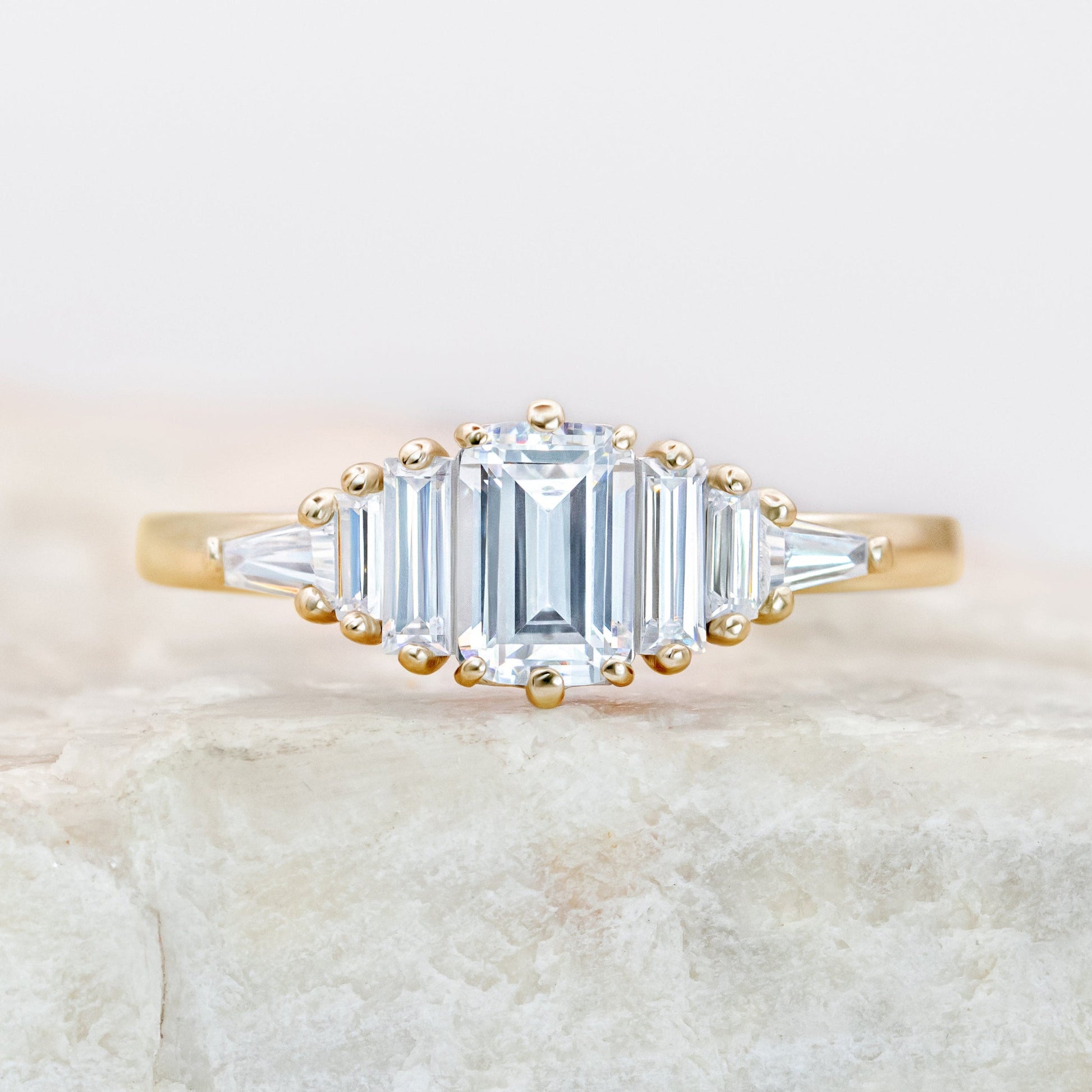 2 CT Round Three Stones Lab Grown Diamond Engagement Ring
