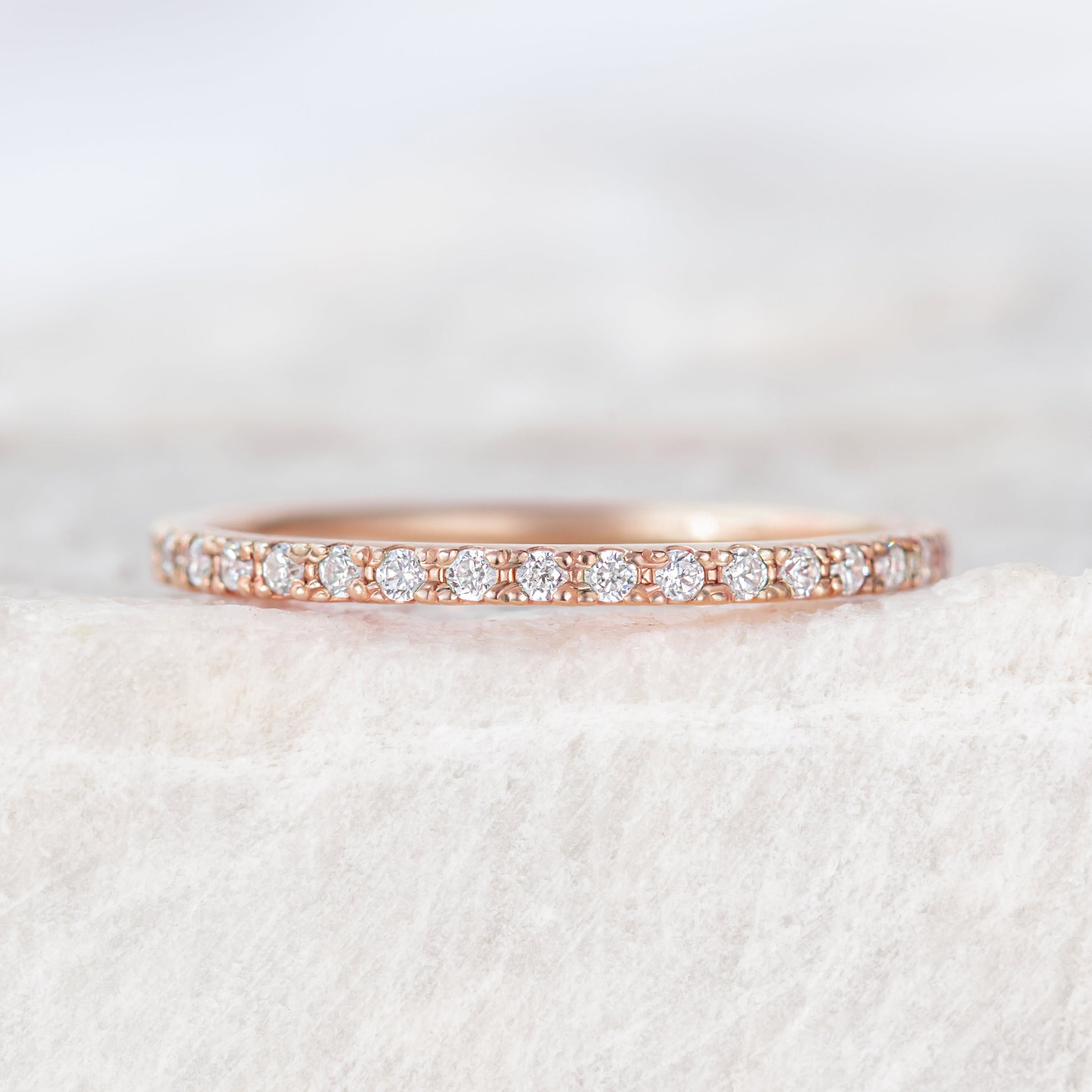 0.37 CT Round Full Eternity Lab Grown Diamond Wedding Band