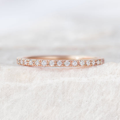 0.37 CT Round Full Eternity Lab Grown Diamond Wedding Band