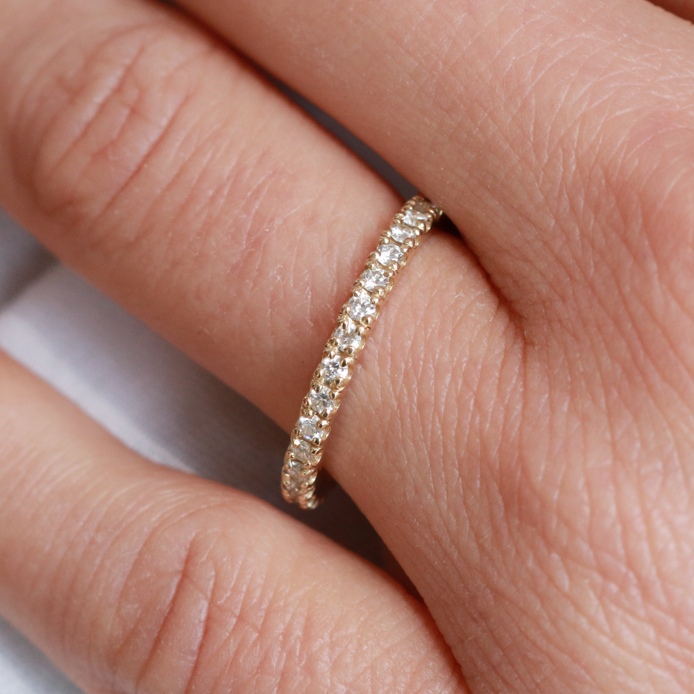 0.37 CT Round Full Eternity Lab Grown Diamond Wedding Band